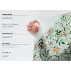 Tulup - Zelfklevende Raamfolie Glas In Lood - Geometrische Illusies - Zwart - 50x146 Cm -