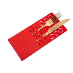 Tutumi Feestelijke Bestekhoes Stuks Kf357-8r 8st. Rood 20x10x20cm
