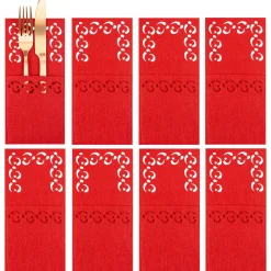 Tutumi Feestelijke Bestekhoes Stuks Kf357-8r 8st. Rood 20x10x20cm