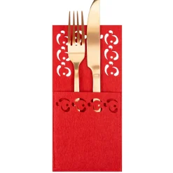 Tutumi Feestelijke Bestekhoes Stuks Kf357-8r 8st. Rood 20x10x20cm