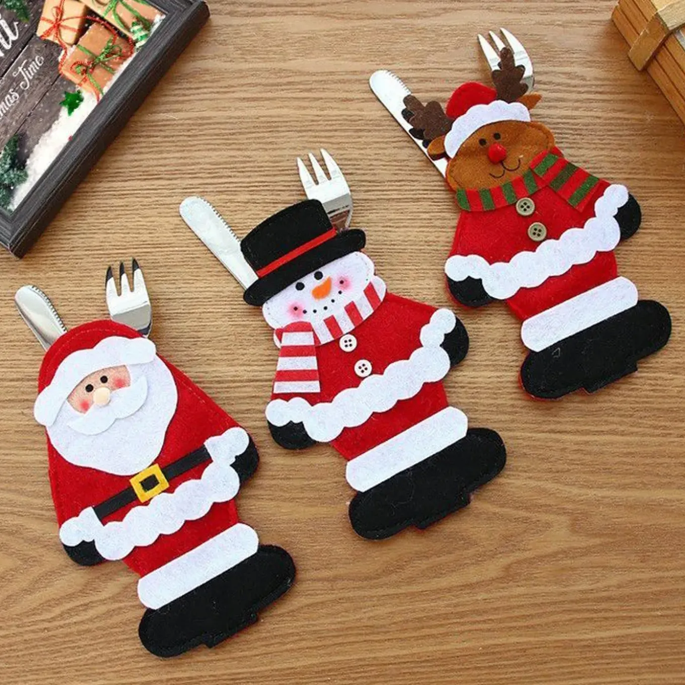 Tutumi Feestelijke Bestekhoes Stuks 311407 3st. Rood 18,5x11,5x18,5cm