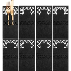 Tutumi Feestelijke Bestekhoes Stuks Kf357-8b 8st. Zwart 20x10x20cm