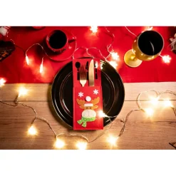 Tutumi Feestelijke Bestekhoes Stuks Kf333 3st. Rood 20x10x20cm