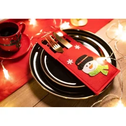 Tutumi Feestelijke Bestekhoes Stuks Kf333 3st. Rood 20x10x20cm