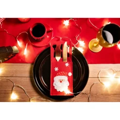 Tutumi Feestelijke Bestekhoes Stuks Kf333 3st. Rood 20x10x20cm