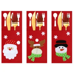 Tutumi Feestelijke Bestekhoes Stuks Kf333 3st. Rood 20x10x20cm