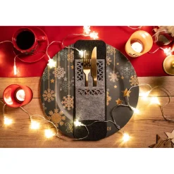 Tutumi Feestelijke Bestekhoes Stuks Kf357-4r 4st. Rood 20x10x20cm