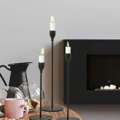Tutumi Kandelaar Kch004-b Zwart 8x8x33cm