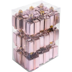 Tutumi Kerstballen 311437 101st. Roze Goud 6x6x6cm