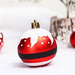 Tutumi Kerstballen Sysd1688-113 78st. Rood 6x6x6cm