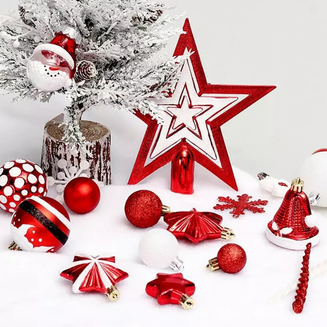 Tutumi Kerstballen Sysd1688-113 78st. Rood 6x6x6cm
