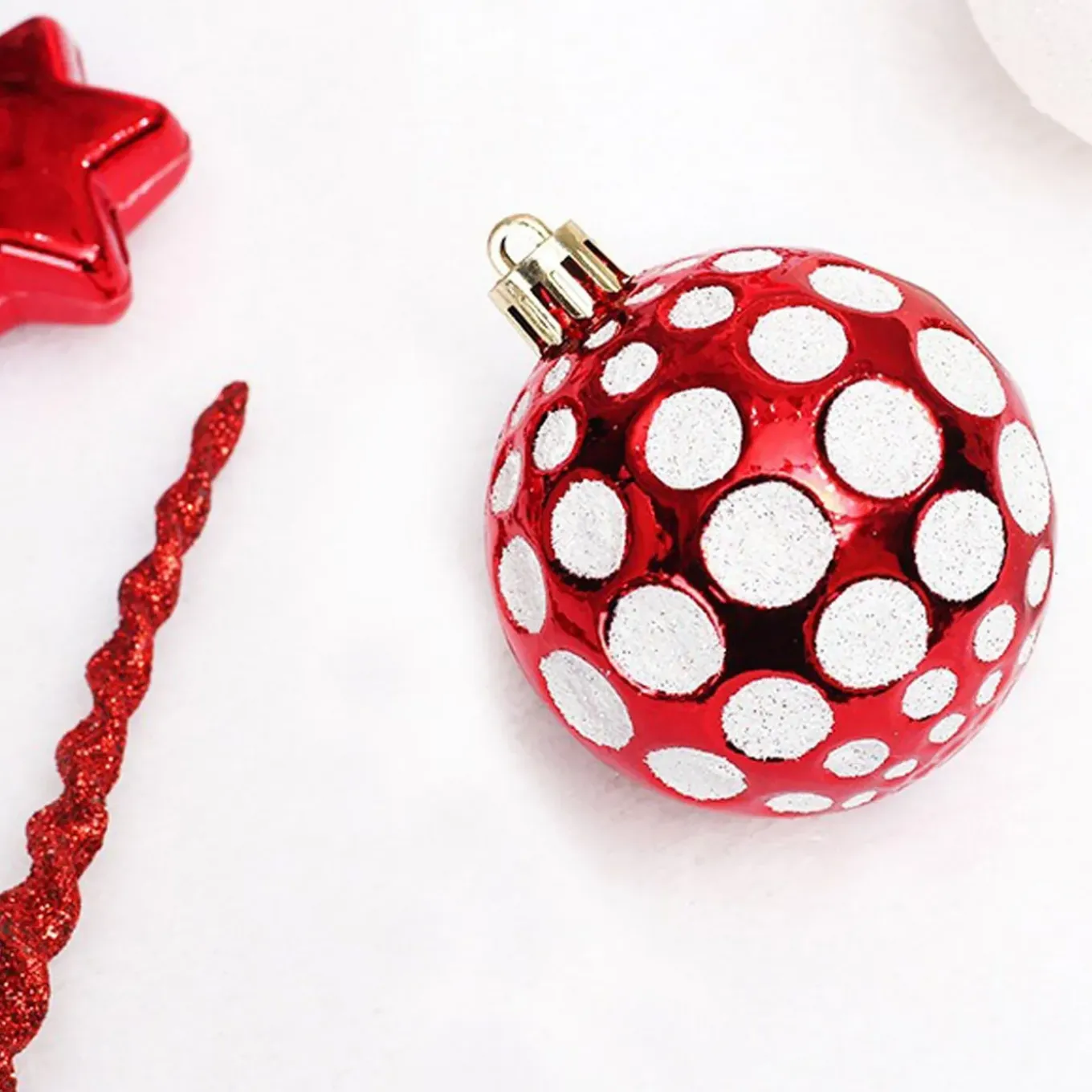 Tutumi Kerstballen Sysd1688-113 78st. Rood 6x6x6cm