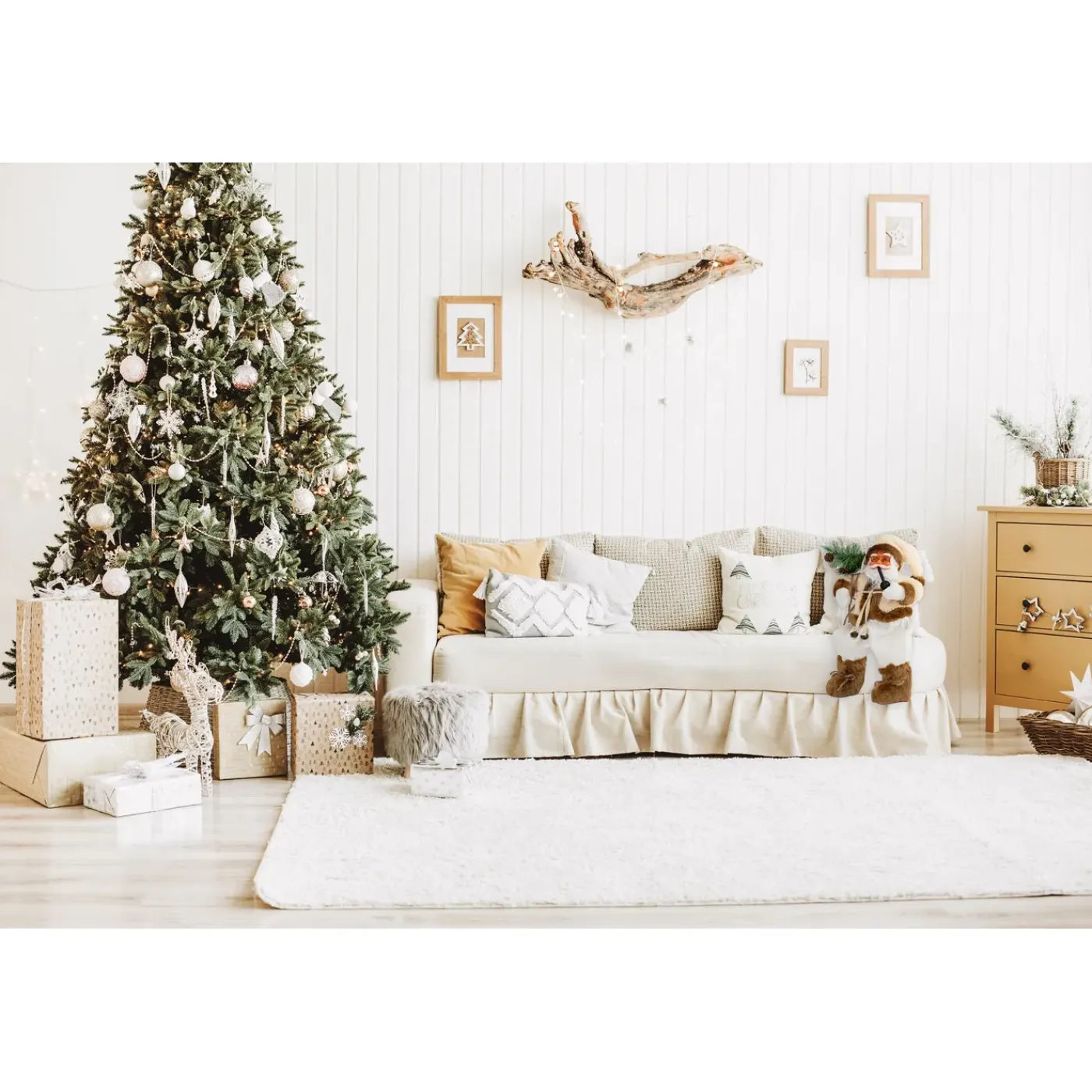 Tutumi Kerstdecoratie Kerstman 301252 Wit 44x22x44cm