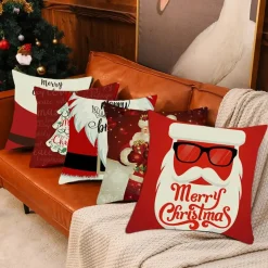 Tutumi Kerst Kussensloop 3d 26 45x45 Rood