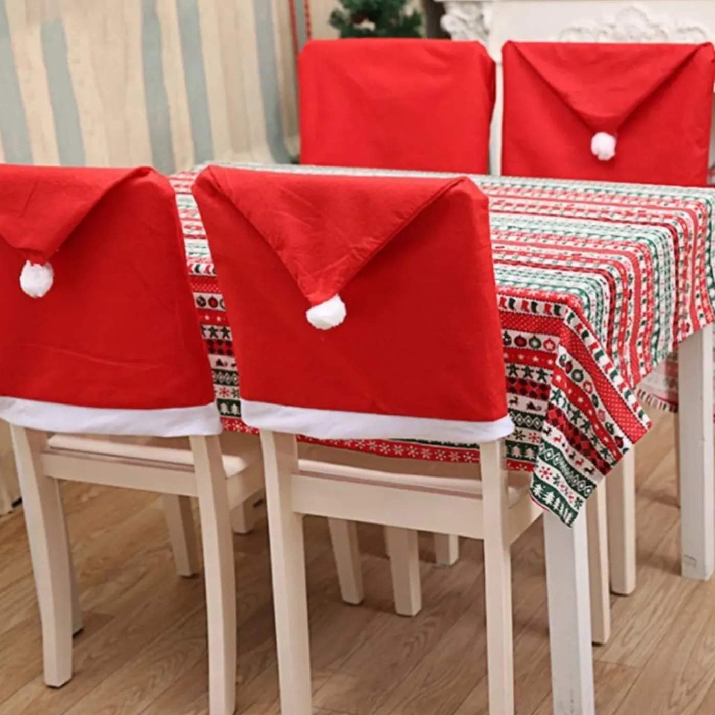 Tutumi Oude Kerststoelhoes 380667a 6st. Rood 58x52x58cm