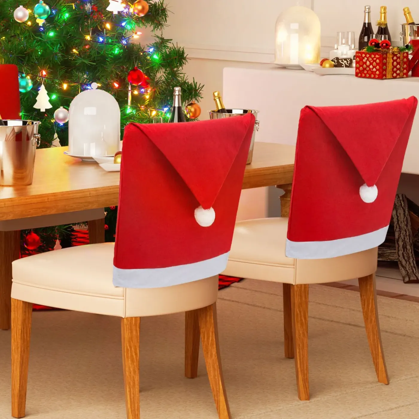 Tutumi Oude Kerststoelhoes 380667 2st. Rood 58x52x58cm