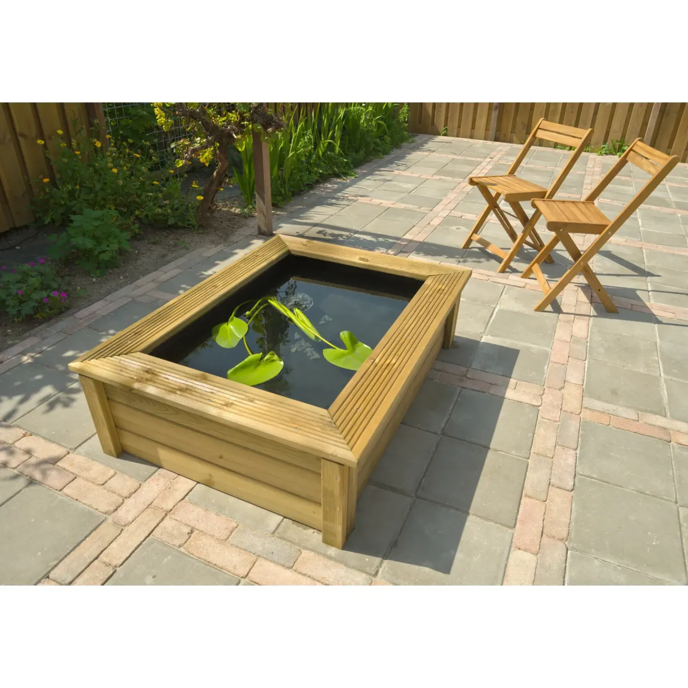 Ubbink bovengronds vijverframe Quadro Wood II FSC hout 147,8x103,5x47,5cm