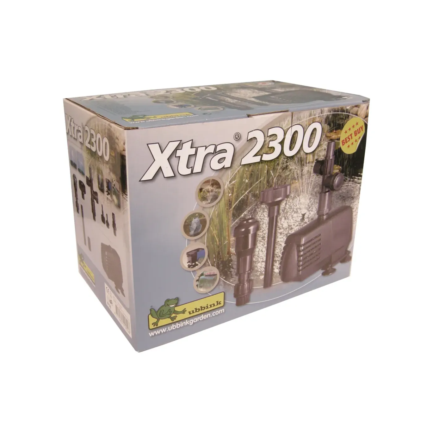 Ubbink fonteinpomp Xtra 2300 + sproeikoppen