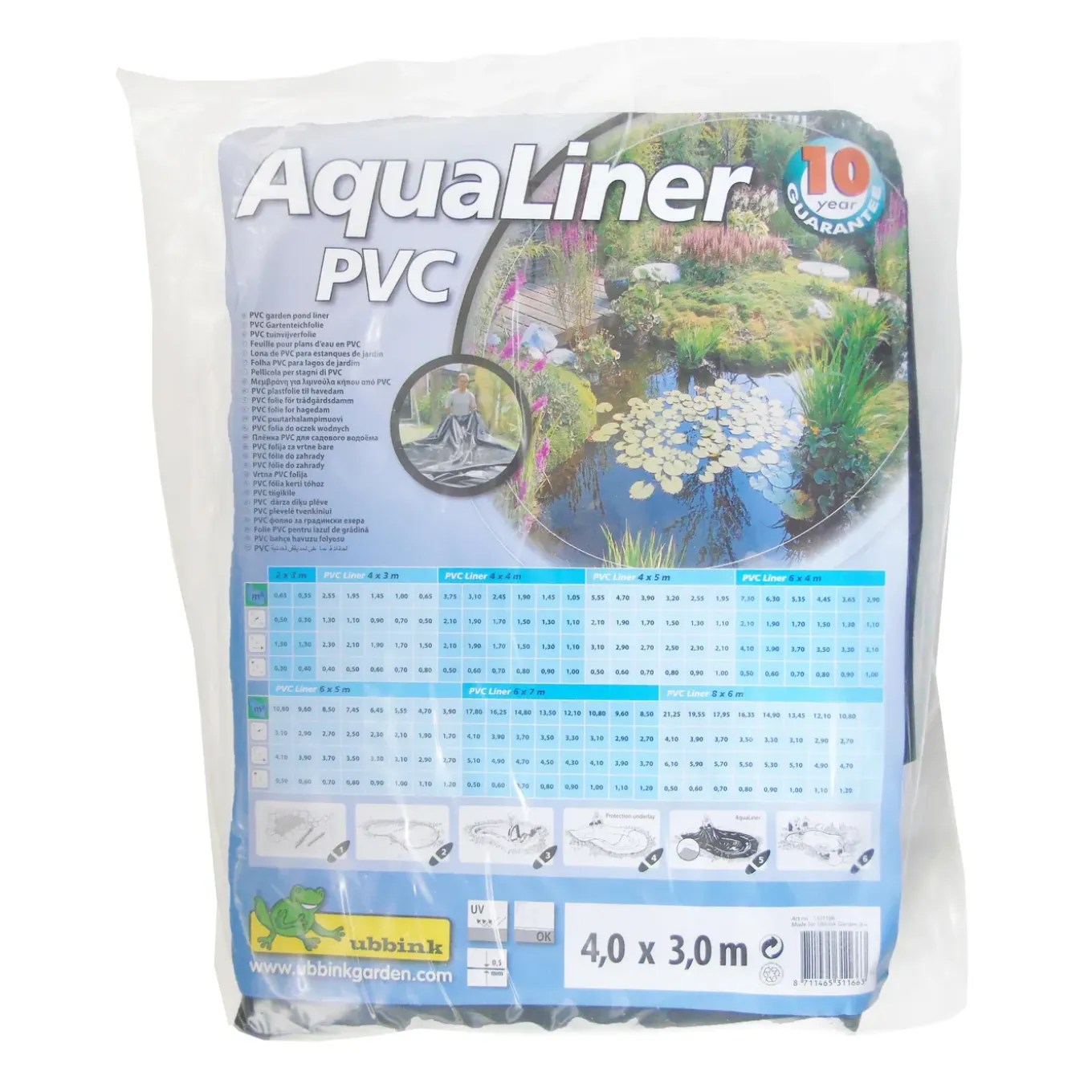 Ubbink vijverfolie PVC AquaLiner 4x3m