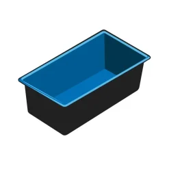 Ubbink voorgevormde vijver QUADRA C3 HDPE 365L H44x78x118cm