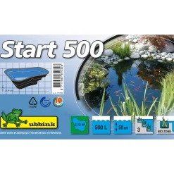 Ubbink voorgevormde vijver START 500 HDPE 500L H50x179x140cm
