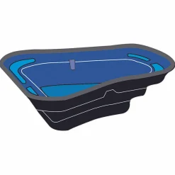 Ubbink voorgevormde vijver START 500 HDPE 500L H50x179x140cm