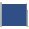 Helloshop26 Uitschuifbaar Zijscherm/privacyscherm Voor Terras Tuin Balkon 100 X 300 Cm Blauw