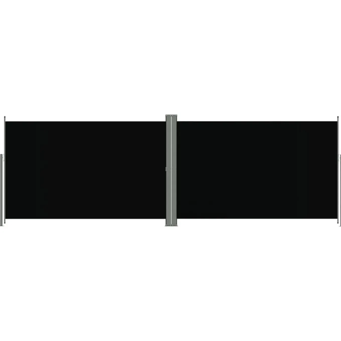 Uitschuifbaar Zijscherm/privacyscherm Voor Terras Tuin Balkon 200 X 600 Cm Zwart Helloshop26