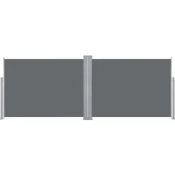 Helloshop26 Uitschuifbaar Zijscherm/privacyscherm Voor Terras Tuin Balkon 100 X 1000 Cm Antraciet