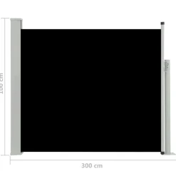 Helloshop26 Uitschuifbaar Zijscherm/privacyscherm Voor Terras Tuin Balkon 220 X 600 Cm Rood