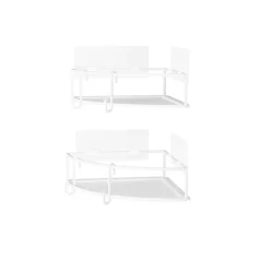 Umbra Cubiko Hoekdouchekorf 26x26x11cm Set Van 2 Ijzer Wit