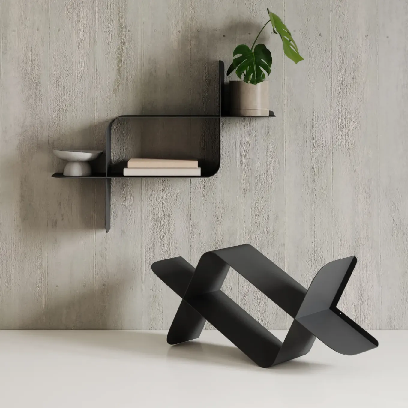 Umbra Montage Metalen Wandplank, Set Van 2
