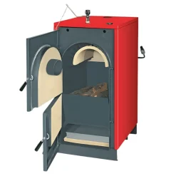 UNICAL - Houtketelpakket - Fokolus Fk30 - Rood - 1260x590x946 Mm - 33 Kw - Buffervat