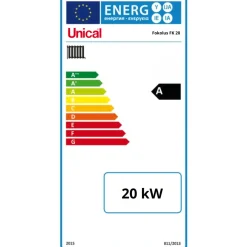 UNICAL - Houtketelpakket - Fokolus Fk20 - Rood - 1260x590x776 Mm - 20 Kw - Buffervat