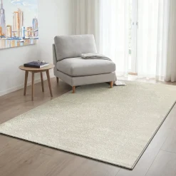 Uni Effen Vloerkleed Laagpolig Creme - 160x230 Cm