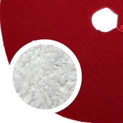 Unique Living Kerstboomrok Met Knoopjes - Rood - D90 Cm - Polyester