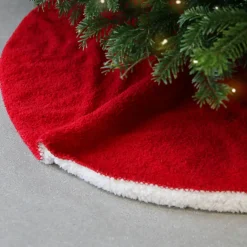 Unique Living Kerstboomrok - Rood - D90 Cm - Polyester
