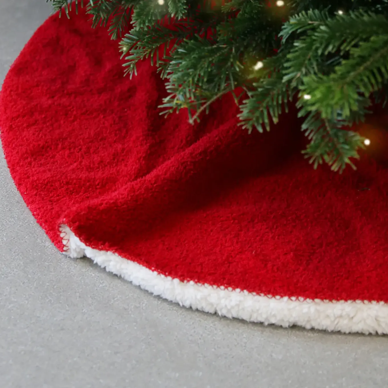 Unique Living Kerstboomrok - Rood - D90 Cm - Polyester