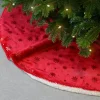 Unique Living Kerstboomrok - Rood - Sneeuwvlokken - D100 Cm