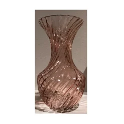Vaas glas 22cm roze