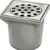 van den Berg Abs Vloerput Met Rooster 20x20 Onderuitlaat Rvs