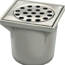 van den Berg Abs Vloerput Met Rooster 20x20 Onderuitlaat Rvs
