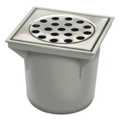 van den Berg Abs Vloerput Met Rooster 20x20 Onderuitlaat Rvs