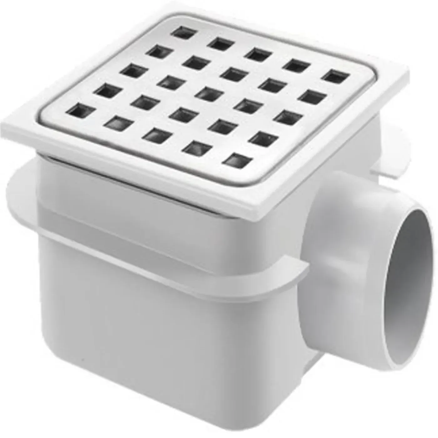 van den Berg Abs Vloerput Met Rvs Rooster 10x10 Zonder Uitlaat 40mm
