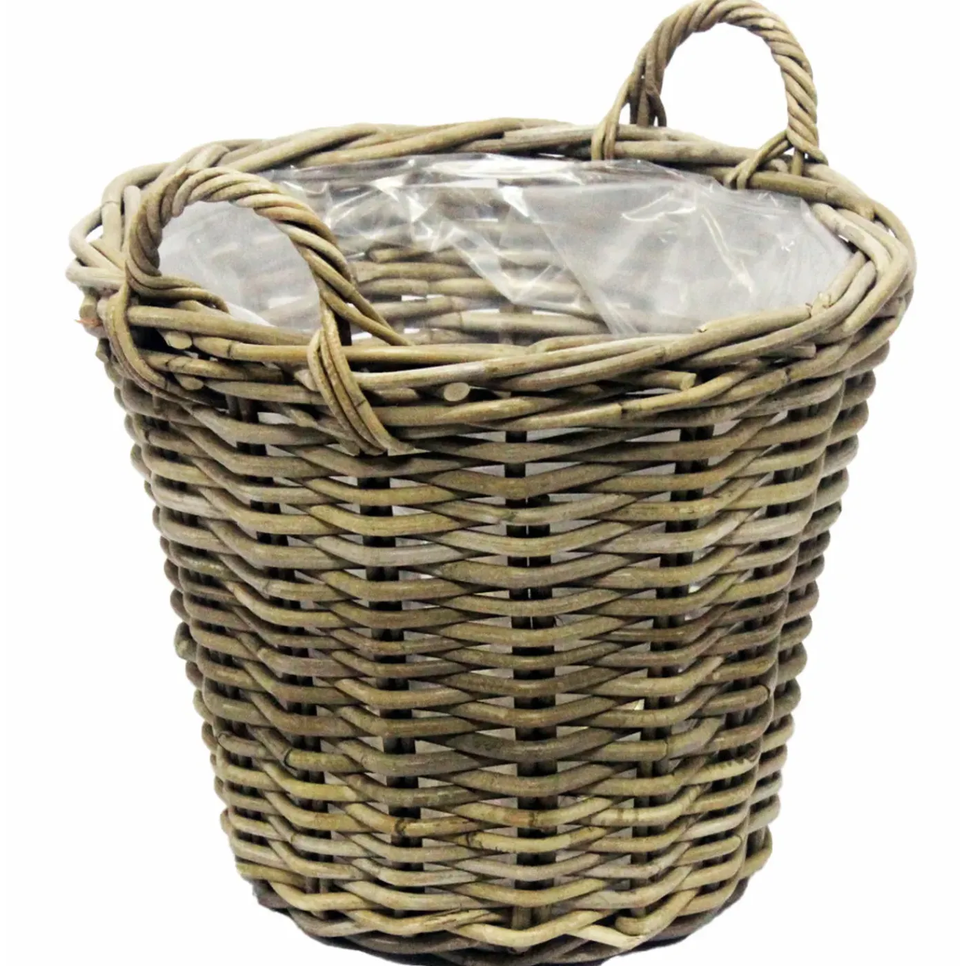 Van Der Leeden Planten Mand Met Hengsels - Rotan - D42 X H32 Cm