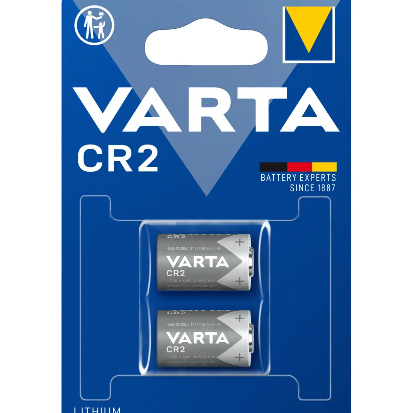 Varta alkalinebatterij Lithium Cylindrical CR2 2st