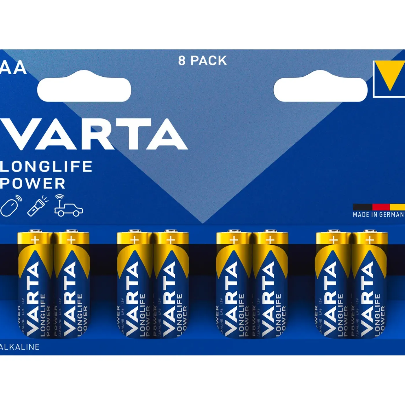 Varta alkalinebatterij Longlife Power AA 8st