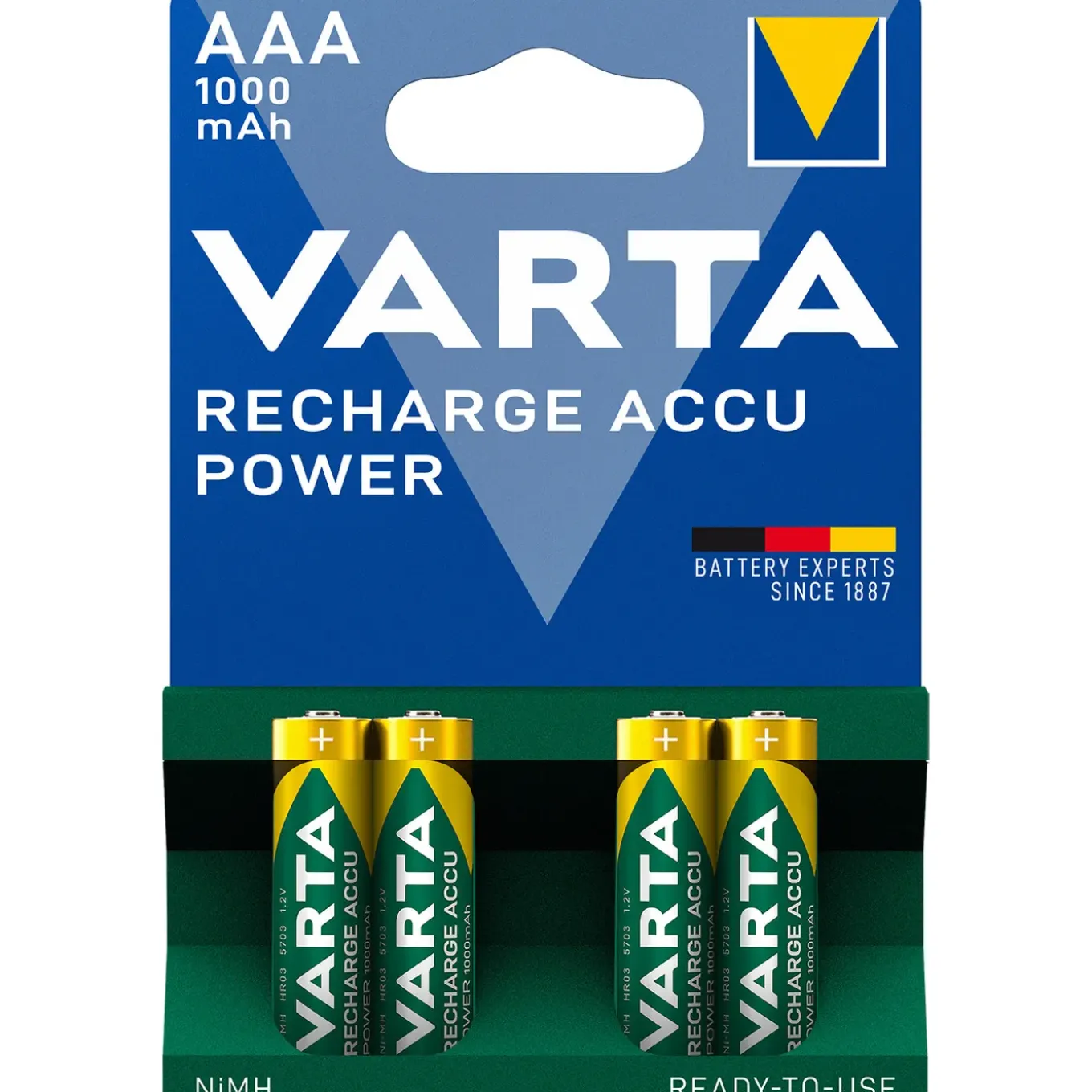Varta oplaadbare batterij Recharge Accu Power AAA 1000mAh 4st