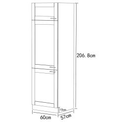 VCM Onderkast Colura H. 207 X B. 60 X T. 57 Cm