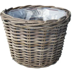 Van Der Leeden Vd Leeden Planten Of Bloemen Mand - Rond - Rotan - D30 X H27 Cm